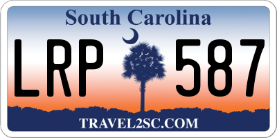 SC license plate LRP587