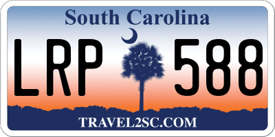 SC license plate LRP588