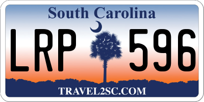 SC license plate LRP596