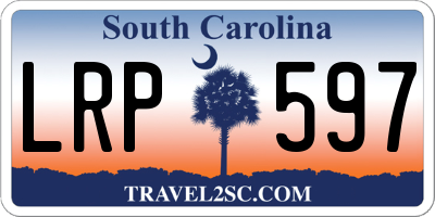 SC license plate LRP597