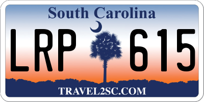 SC license plate LRP615