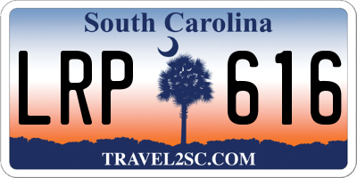 SC license plate LRP616
