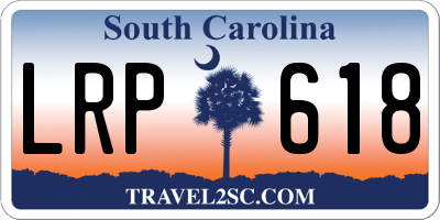 SC license plate LRP618