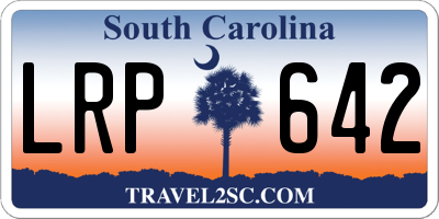 SC license plate LRP642