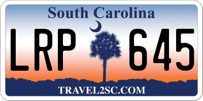SC license plate LRP645