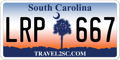 SC license plate LRP667