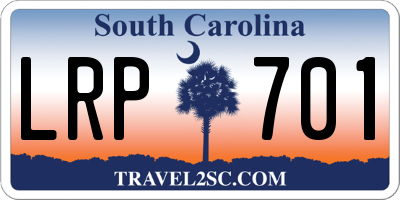 SC license plate LRP701