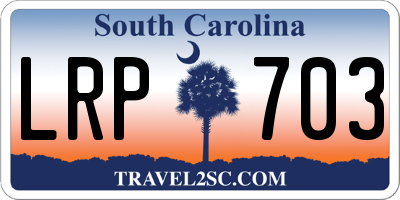 SC license plate LRP703