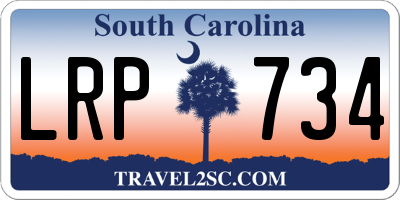 SC license plate LRP734