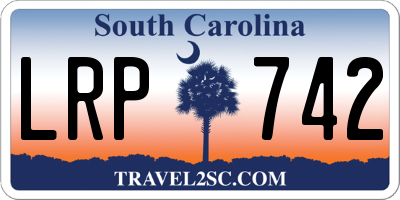 SC license plate LRP742