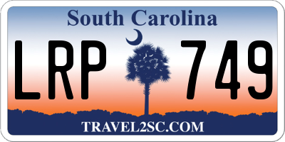 SC license plate LRP749