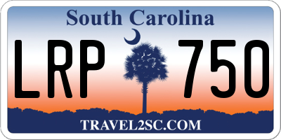 SC license plate LRP750