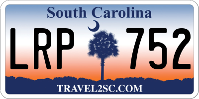 SC license plate LRP752
