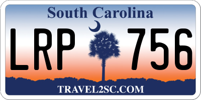SC license plate LRP756