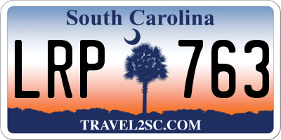 SC license plate LRP763