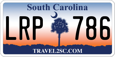 SC license plate LRP786