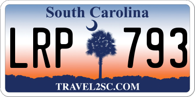 SC license plate LRP793