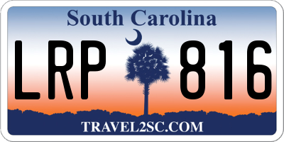 SC license plate LRP816