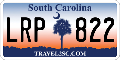 SC license plate LRP822