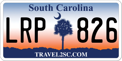 SC license plate LRP826