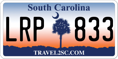 SC license plate LRP833