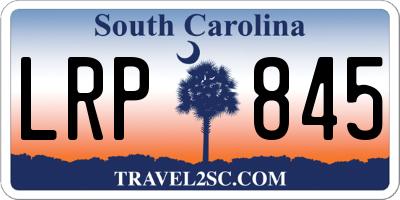 SC license plate LRP845