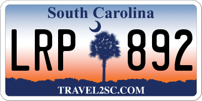 SC license plate LRP892