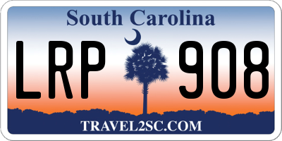 SC license plate LRP908
