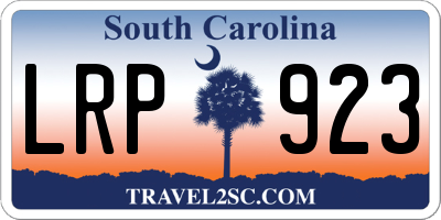 SC license plate LRP923