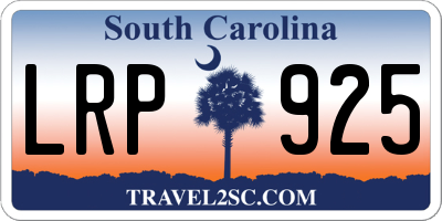 SC license plate LRP925