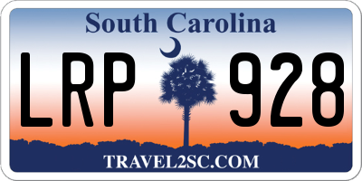 SC license plate LRP928