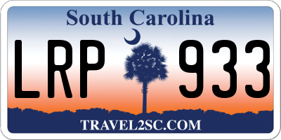 SC license plate LRP933