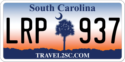 SC license plate LRP937
