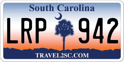 SC license plate LRP942