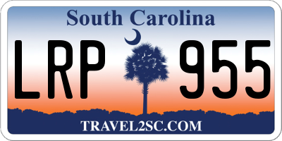 SC license plate LRP955