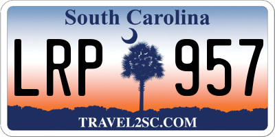 SC license plate LRP957