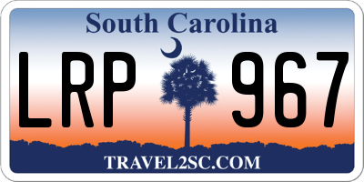 SC license plate LRP967