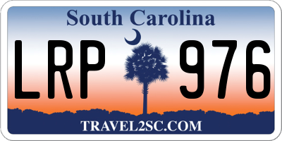 SC license plate LRP976