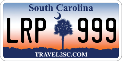 SC license plate LRP999