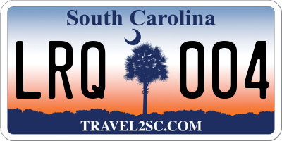 SC license plate LRQ004