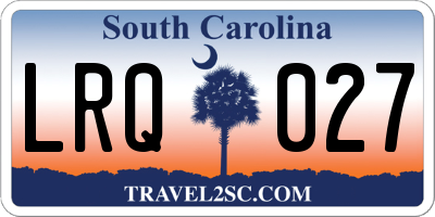 SC license plate LRQ027