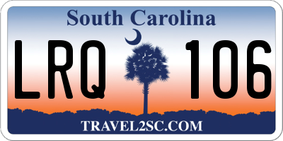 SC license plate LRQ106