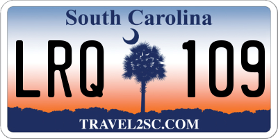 SC license plate LRQ109
