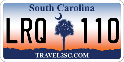 SC license plate LRQ110