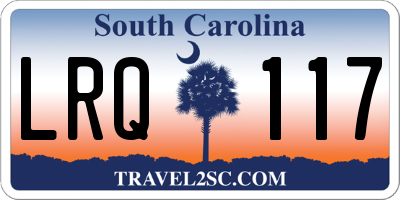 SC license plate LRQ117