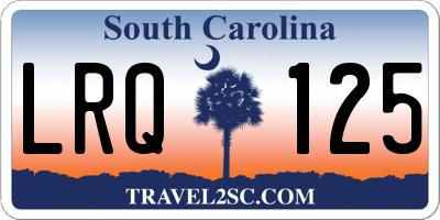 SC license plate LRQ125