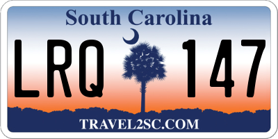 SC license plate LRQ147