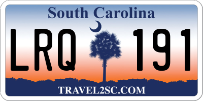 SC license plate LRQ191