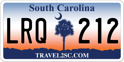 SC license plate LRQ212
