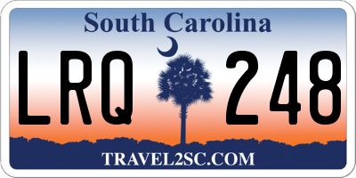SC license plate LRQ248